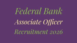 Federal Bank Associate Officer Recruitment 2026
