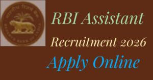 RBI Assistant Recruitment 2026