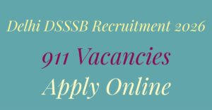 Delhi DSSSB Recruitment 2026