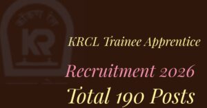 KRCL Trainee Apprentice Recruitment 2026