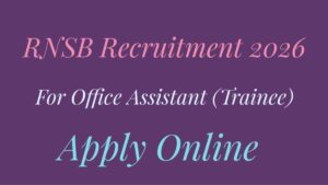 RNSB Recruitment 2026 Notification Out