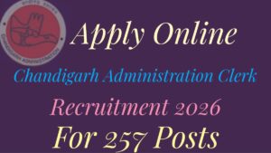Chandigarh Administration Clerk Recruitment 2026