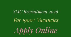 SMC Recruitment 2026 Notification Out