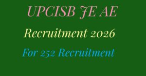 UPCISB JE AE Recruitment 2026 Notification Out 