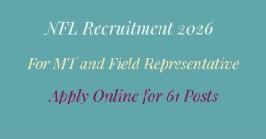 NFL Recruitment 2026 For MT and Field Representative