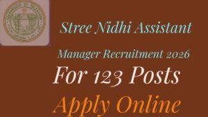 Stree Nidhi Assistant Manager Recruitment 2026 Notification Out 