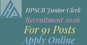 HPSCB Junior Clerk Recruitment 2026