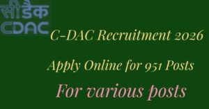 C-DAC Recruitment 2026