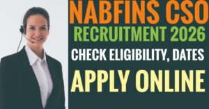 NABFINS CSO Recruitment 2026