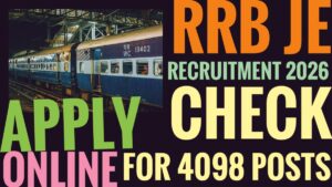 RRB JE Recruitment 2026 