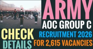 Army AOC Group C Recruitment 2026