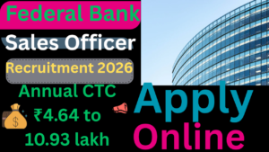 Federal Bank Sales Officer Recruitment 2026