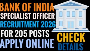 Bank of India SO Recruitment 2026