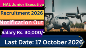 HAL Junior Executive Recruitment 2026