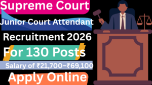 SCI Junior Court Attendant Recruitment 2026